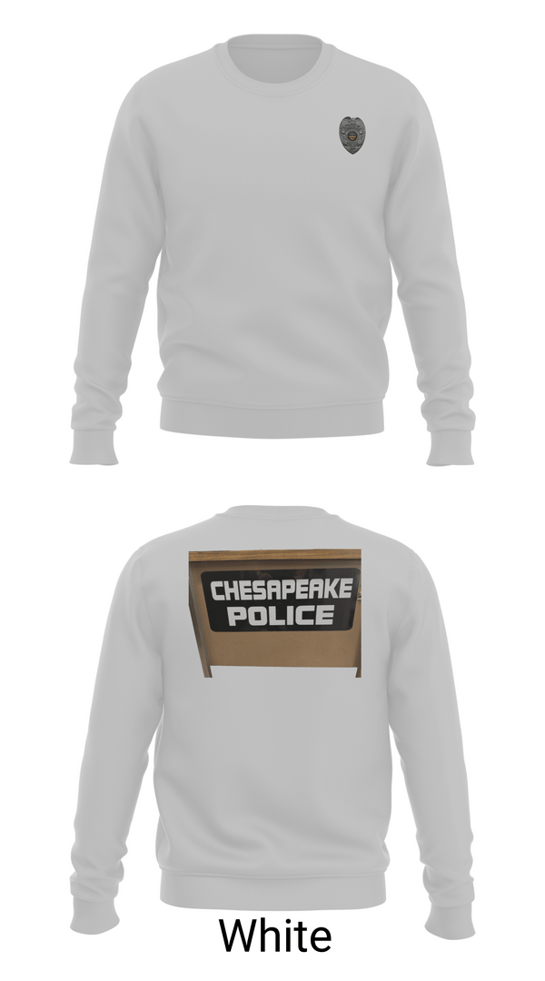 Crew Neck Sweatshirt, Chesapeake Police, Police, Teamtime, Team time, sublimation, custom sports apparel, team uniforms, spirit wear, spiritwear, sports uniforms, custom shirts, team store, custom team store, fundraiser sports, apparel fundraiser