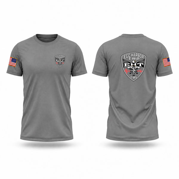 Old School Cotton Feel Shirt, Egg Harbor Twp EMS, EMS/EMT, Teamtime, Team time, sublimation, custom sports apparel, team uniforms, spirit wear, spiritwear, sports uniforms, custom shirts, team store, custom team store, fundraiser sports, apparel fundraiser