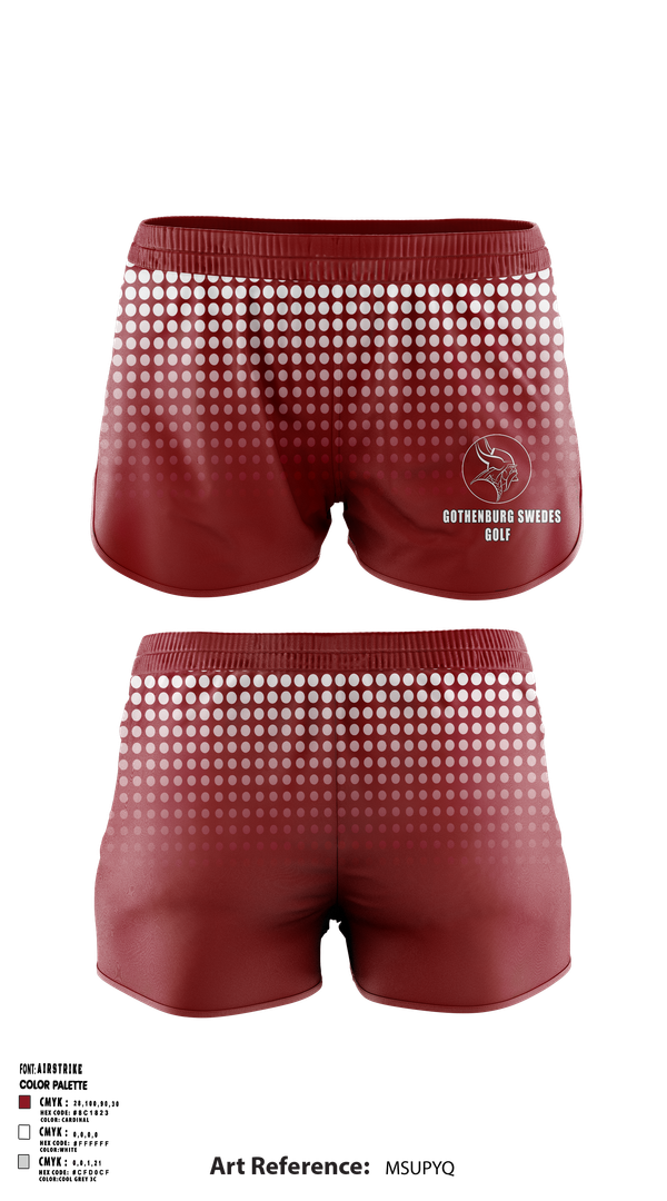 Womens Shorts, Gothenburg Swedes Golf, Golf, Teamtime, Team time, sublimation, custom sports apparel, team uniforms, spirit wear, spiritwear, sports uniforms, custom shirts, team store, custom team store, fundraiser sports, apparel fundraiser