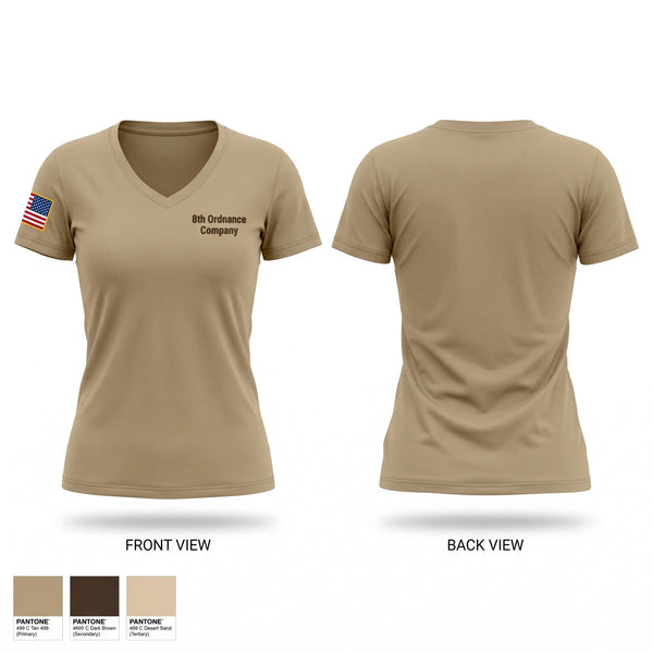 Womens Short Sleeve Vneck Shirt, 8th Ordnance Company, Army, Teamtime, Team time, sublimation, custom sports apparel, team uniforms, spirit wear, spiritwear, sports uniforms, custom shirts, team store, custom team store, fundraiser sports, apparel fundraiser
