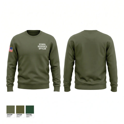 Crew Neck Sweatshirt, School Resource Officer, Police, Teamtime, Team time, sublimation, custom sports apparel, team uniforms, spirit wear, spiritwear, sports uniforms, custom shirts, team store, custom team store, fundraiser sports, apparel fundraiser
