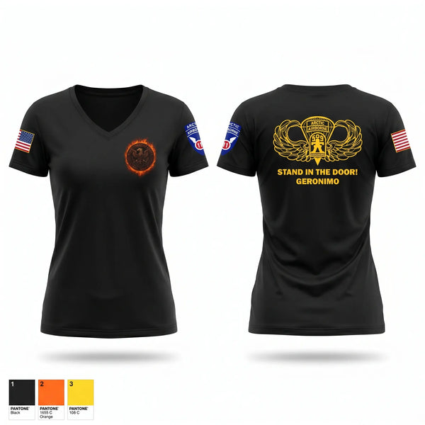 Womens Short Sleeve Vneck Shirt, 3/509, Army, Teamtime, Team time, sublimation, custom sports apparel, team uniforms, spirit wear, spiritwear, sports uniforms, custom shirts, team store, custom team store, fundraiser sports, apparel fundraiser