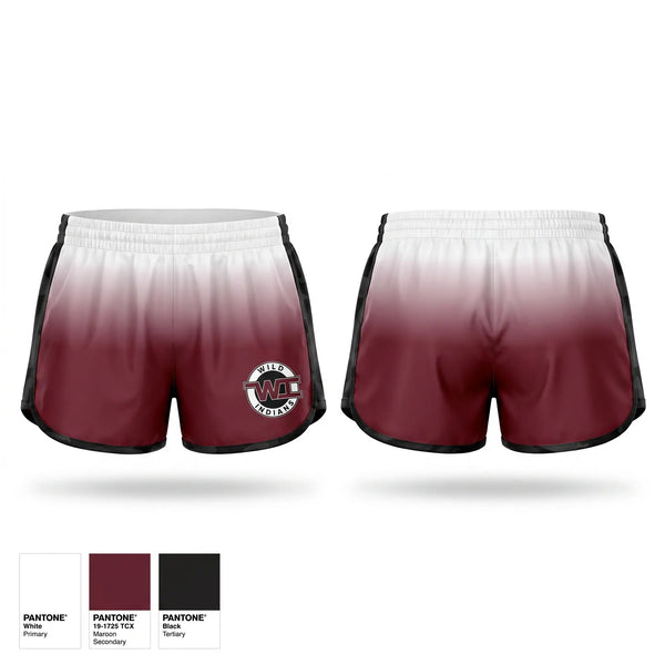 Womens Shorts, Wild Indians, Softball, Teamtime, Team time, sublimation, custom sports apparel, team uniforms, spirit wear, spiritwear, sports uniforms, custom shirts, team store, custom team store, fundraiser sports, apparel fundraiser