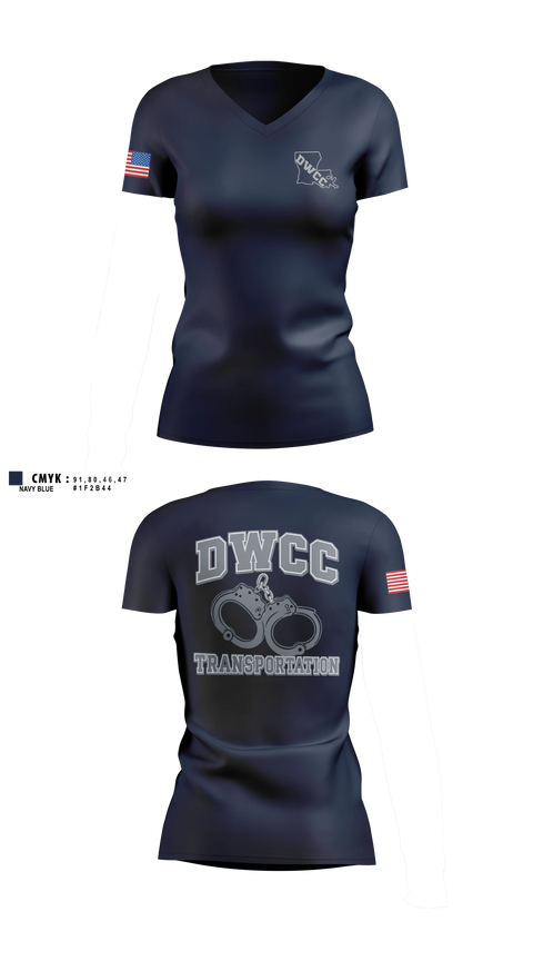 Womens Short Sleeve Vneck Shirt, David Wade Correctional Center, Police, Teamtime, Team time, sublimation, custom sports apparel, team uniforms, spirit wear, spiritwear, sports uniforms, custom shirts, team store, custom team store, fundraiser sports, apparel fundraiser