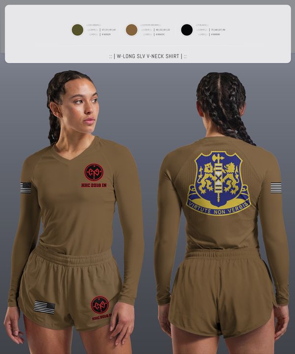 Womens Long Sleeve Vneck Shirt, HHC 2/108 IN, , Teamtime, Team time, sublimation, custom sports apparel, team uniforms, spirit wear, spiritwear, sports uniforms, custom shirts, team store, custom team store, fundraiser sports, apparel fundraiser