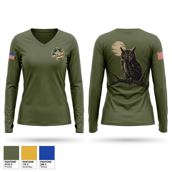 Womens Long Sleeve Vneck Shirt, Patrol Operations Division, Police, Teamtime, Team time, sublimation, custom sports apparel, team uniforms, spirit wear, spiritwear, sports uniforms, custom shirts, team store, custom team store, fundraiser sports, apparel fundraiser