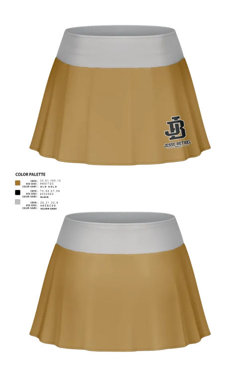 Skort, Jesse Bethel High School, Golf, Teamtime, Team time, sublimation, custom sports apparel, team uniforms, spirit wear, spiritwear, sports uniforms, custom shirts, team store, custom team store, fundraiser sports, apparel fundraiser