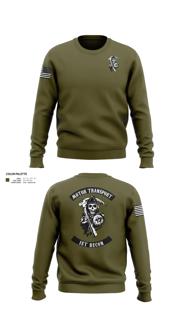 Crew Neck Sweatshirt, 1st Recon, , Teamtime, Team time, sublimation, custom sports apparel, team uniforms, spirit wear, spiritwear, sports uniforms, custom shirts, team store, custom team store, fundraiser sports, apparel fundraiser