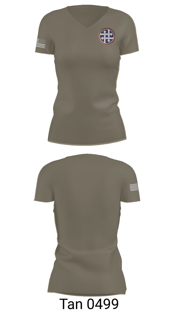 Womens Short Sleeve Vneck Shirt, 900TH Quartermaster Company, Army, Teamtime, Team time, sublimation, custom sports apparel, team uniforms, spirit wear, spiritwear, sports uniforms, custom shirts, team store, custom team store, fundraiser sports, apparel fundraiser