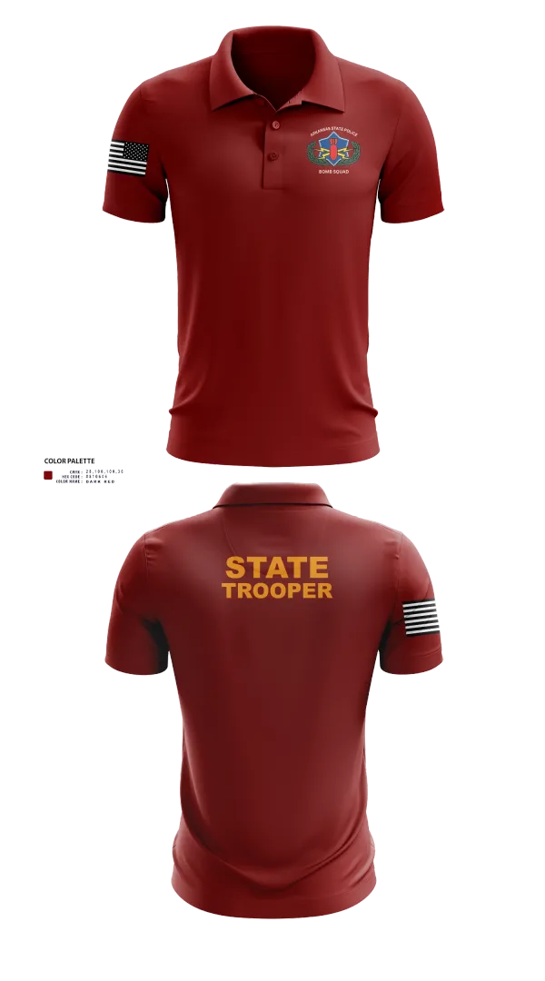 Short Sleeve Performance Polo, Arkansas State Police Bomb Squad, , Teamtime, Team time, sublimation, custom sports apparel, team uniforms, spirit wear, spiritwear, sports uniforms, custom shirts, team store, custom team store, fundraiser sports, apparel fundraiser