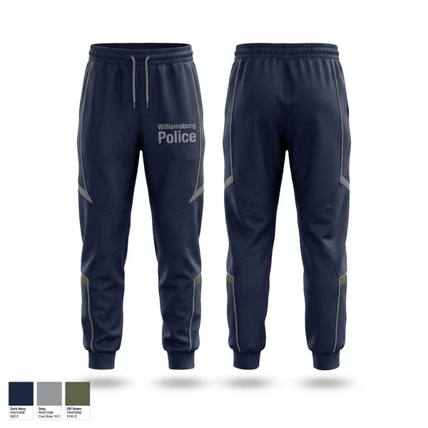 Sweatpants, Williamsburg Police, Police, Teamtime, Team time, sublimation, custom sports apparel, team uniforms, spirit wear, spiritwear, sports uniforms, custom shirts, team store, custom team store, fundraiser sports, apparel fundraiser