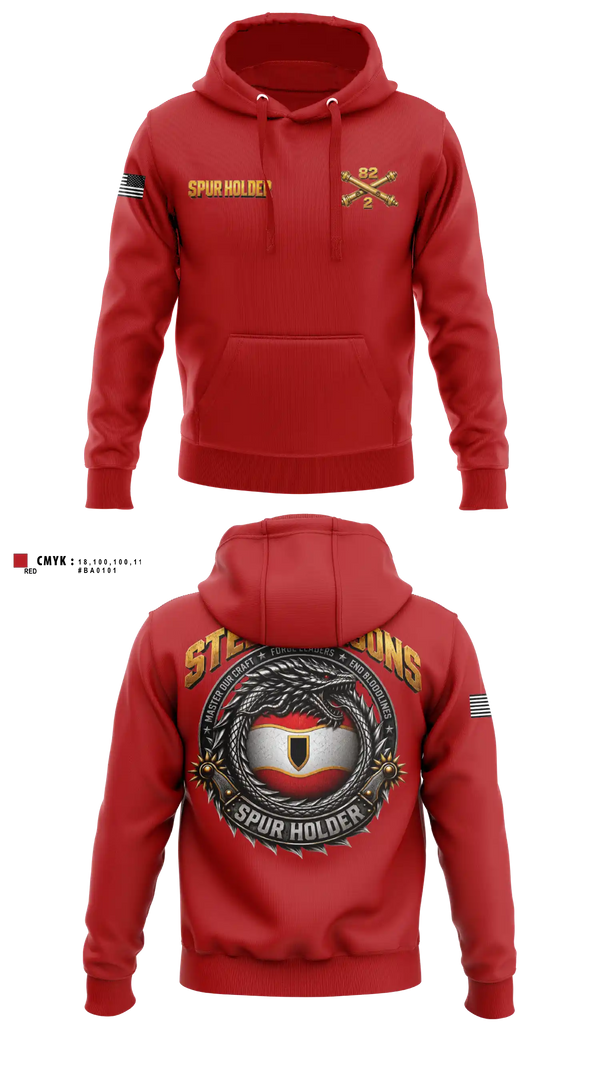 Hoodie, 2-82 FAR, 1CD DIVARTY, SPUR, Army, Teamtime, Team time, sublimation, custom sports apparel, team uniforms, spirit wear, spiritwear, sports uniforms, custom shirts, team store, custom team store, fundraiser sports, apparel fundraiser