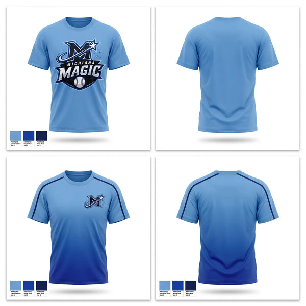 Short Sleeve Performance Shirt, Michiana Magic, Baseball, Teamtime, Team time, sublimation, custom sports apparel, team uniforms, spirit wear, spiritwear, sports uniforms, custom shirts, team store, custom team store, fundraiser sports, apparel fundraiser