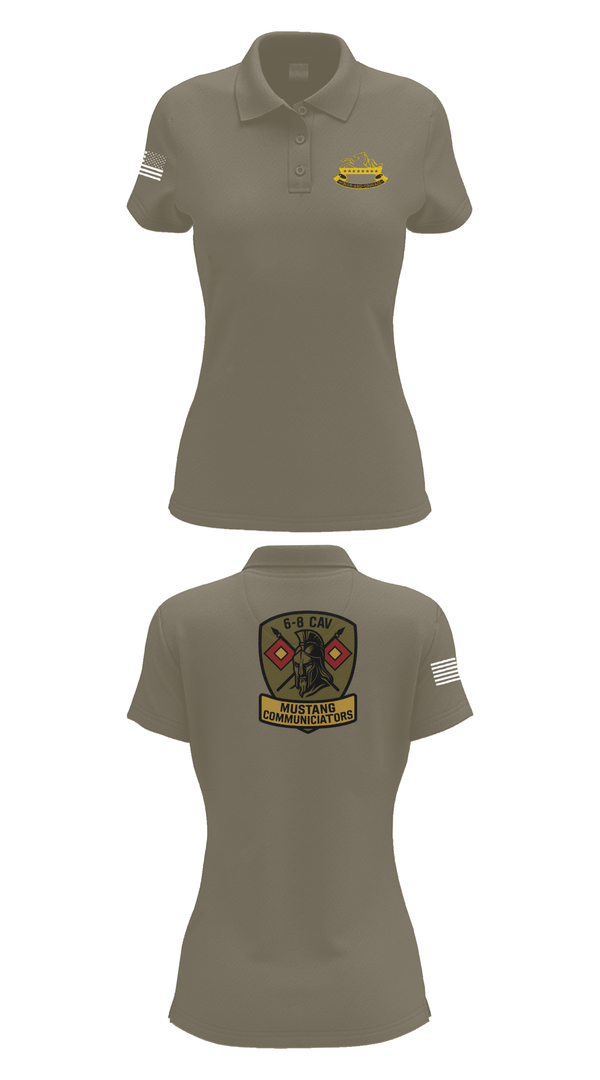 Womens Short Sleeve Performance Polo, 6-8 CAV, , Teamtime, Team time, sublimation, custom sports apparel, team uniforms, spirit wear, spiritwear, sports uniforms, custom shirts, team store, custom team store, fundraiser sports, apparel fundraiser