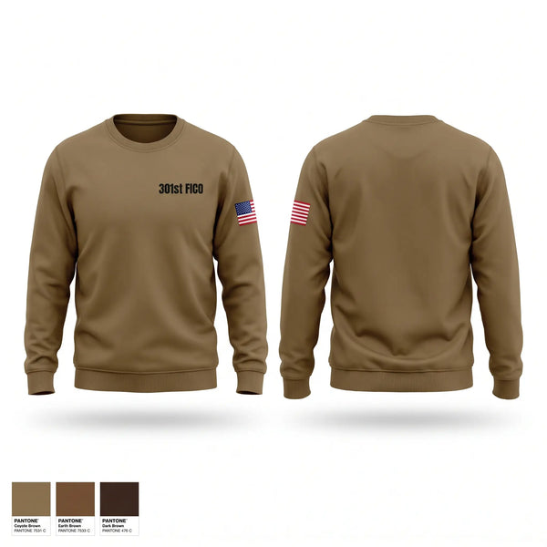 Crew Neck Sweatshirt, 301st FICO, Army, Teamtime, Team time, sublimation, custom sports apparel, team uniforms, spirit wear, spiritwear, sports uniforms, custom shirts, team store, custom team store, fundraiser sports, apparel fundraiser