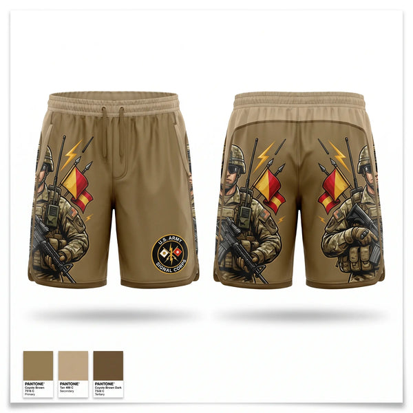 Athletic Shorts With Pockets, 163d IEW Signal Corps, Army, Teamtime, Team time, sublimation, custom sports apparel, team uniforms, spirit wear, spiritwear, sports uniforms, custom shirts, team store, custom team store, fundraiser sports, apparel fundraiser