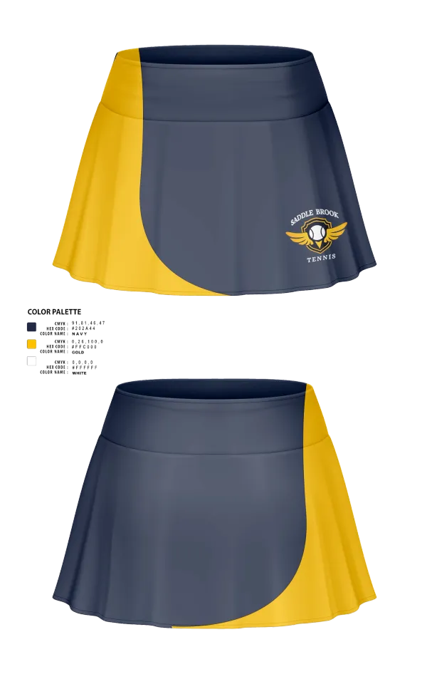 Skort, Saddle Brook Tennis, Tennis, Teamtime, Team time, sublimation, custom sports apparel, team uniforms, spirit wear, spiritwear, sports uniforms, custom shirts, team store, custom team store, fundraiser sports, apparel fundraiser