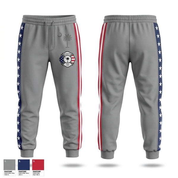 Sweatpants, Macedonia Fire Department, Fire Department, Teamtime, Team time, sublimation, custom sports apparel, team uniforms, spirit wear, spiritwear, sports uniforms, custom shirts, team store, custom team store, fundraiser sports, apparel fundraiser
