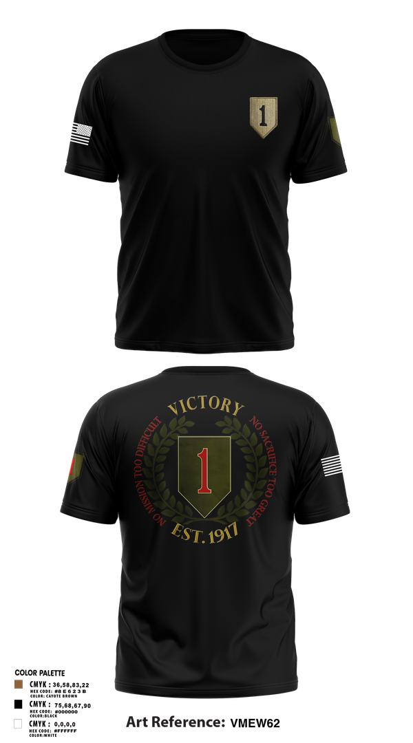 Old School Cotton Feel Shirt, 1st infantry division, , Teamtime, Team time, sublimation, custom sports apparel, team uniforms, spirit wear, spiritwear, sports uniforms, custom shirts, team store, custom team store, fundraiser sports, apparel fundraiser