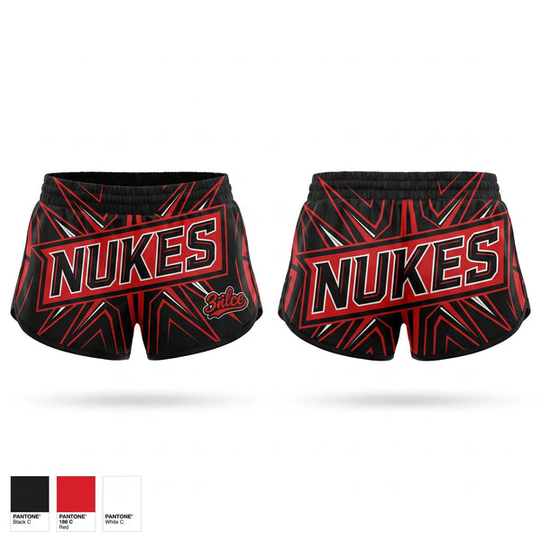Womens Shorts, Nukes, Baseball, Teamtime, Team time, sublimation, custom sports apparel, team uniforms, spirit wear, spiritwear, sports uniforms, custom shirts, team store, custom team store, fundraiser sports, apparel fundraiser
