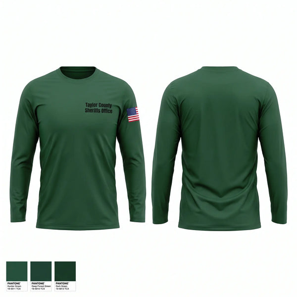 Long Sleeve Performance Shirt, Taylor County Sheriff’s Office, Police, Teamtime, Team time, sublimation, custom sports apparel, team uniforms, spirit wear, spiritwear, sports uniforms, custom shirts, team store, custom team store, fundraiser sports, apparel fundraiser