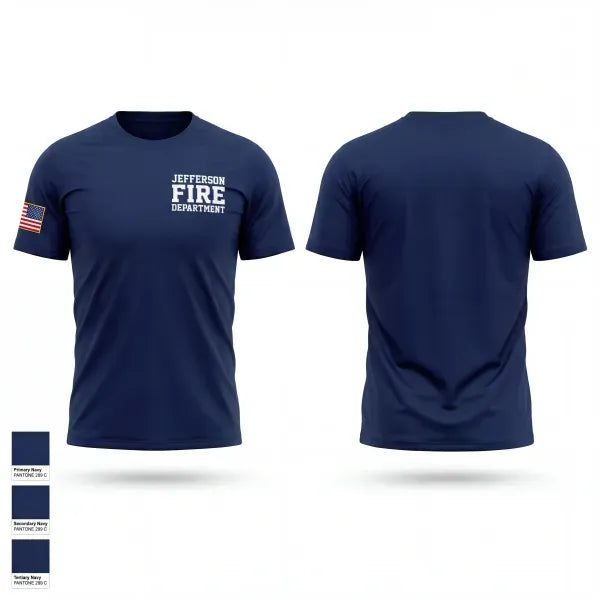 Short Sleeve Performance Shirt, JEFFERSON FIRE DEPARTMENT, Fire Department, Teamtime, Team time, sublimation, custom sports apparel, team uniforms, spirit wear, spiritwear, sports uniforms, custom shirts, team store, custom team store, fundraiser sports, apparel fundraiser