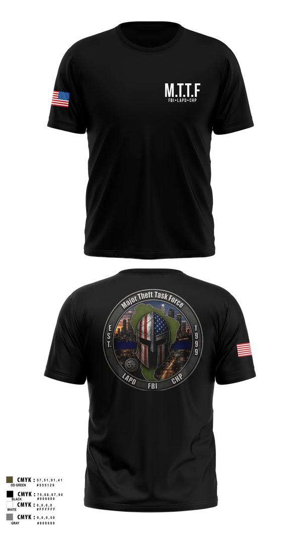 Old School Cotton Shirt, Major Theft Task Force, Police, Teamtime, Team time, sublimation, custom sports apparel, team uniforms, spirit wear, spiritwear, sports uniforms, custom shirts, team store, custom team store, fundraiser sports, apparel fundraiser