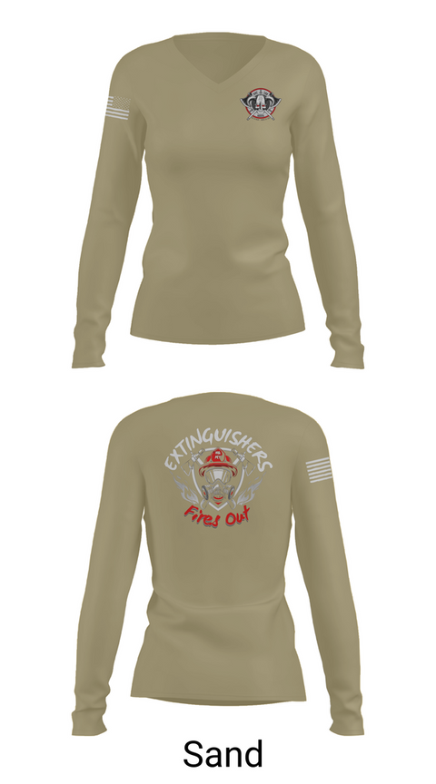 Womens Long Sleeve Vneck Shirt, HQ PLT, HHC, 508th MP BN (D), , Teamtime, Team time, sublimation, custom sports apparel, team uniforms, spirit wear, spiritwear, sports uniforms, custom shirts, team store, custom team store, fundraiser sports, apparel fundraiser