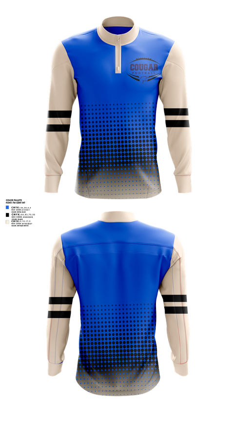 Quarter Zip Jacket, Kersey Cougars, , Teamtime, Team time, sublimation, custom sports apparel, team uniforms, spirit wear, spiritwear, sports uniforms, custom shirts, team store, custom team store, fundraiser sports, apparel fundraiser