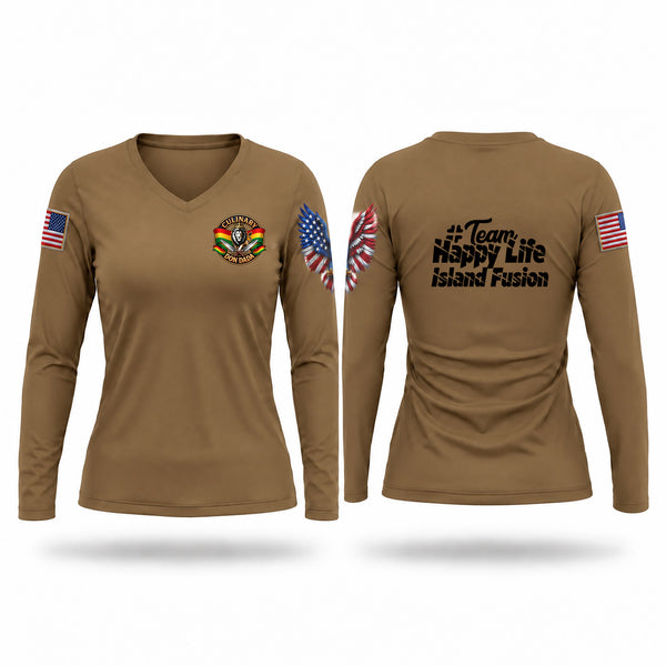 Womens Long Sleeve Vneck Shirt, Culinary specialist, Navy, Teamtime, Team time, sublimation, custom sports apparel, team uniforms, spirit wear, spiritwear, sports uniforms, custom shirts, team store, custom team store, fundraiser sports, apparel fundraiser