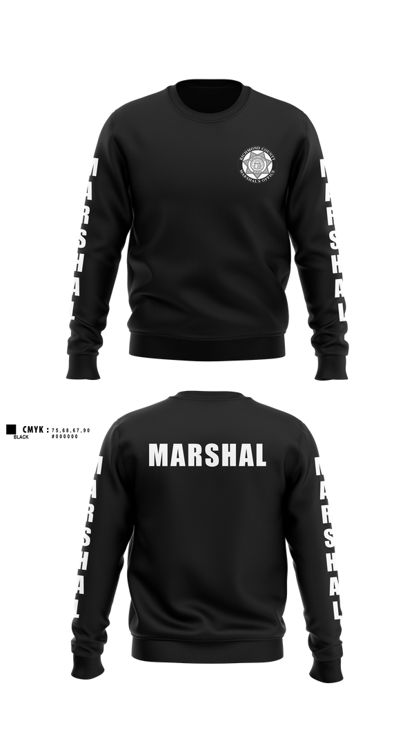 Crew Neck Sweatshirt, Richmond County Marshal's Office, Police, Teamtime, Team time, sublimation, custom sports apparel, team uniforms, spirit wear, spiritwear, sports uniforms, custom shirts, team store, custom team store, fundraiser sports, apparel fundraiser