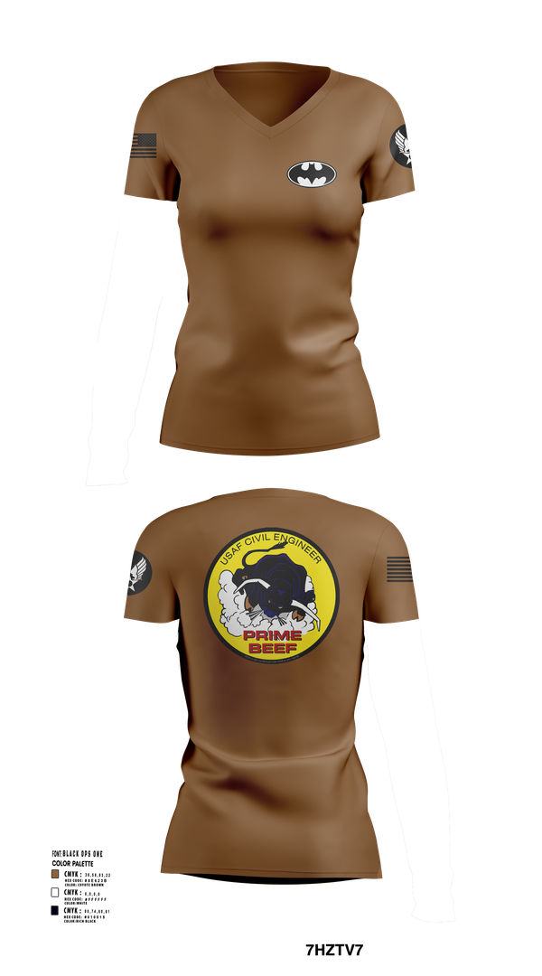 Womens Short Sleeve Vneck Shirt, 185th CES, Navy, Teamtime, Team time, sublimation, custom sports apparel, team uniforms, spirit wear, spiritwear, sports uniforms, custom shirts, team store, custom team store, fundraiser sports, apparel fundraiser