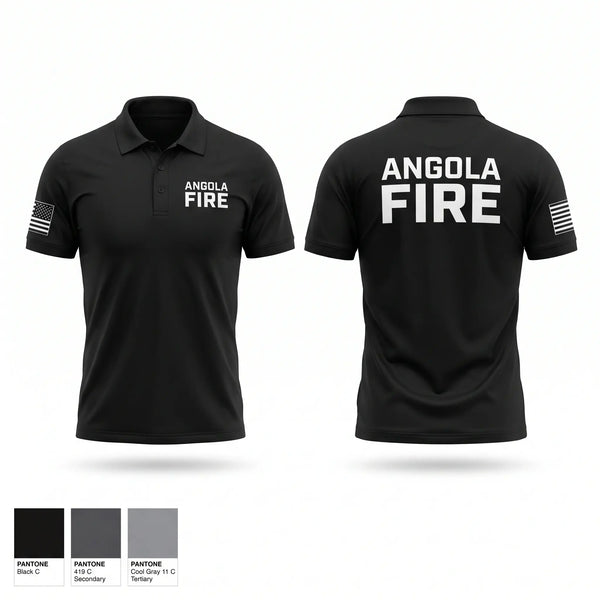 Short Sleeve Performance Polo, Angola Fire, Fire Department, Teamtime, Team time, sublimation, custom sports apparel, team uniforms, spirit wear, spiritwear, sports uniforms, custom shirts, team store, custom team store, fundraiser sports, apparel fundraiser