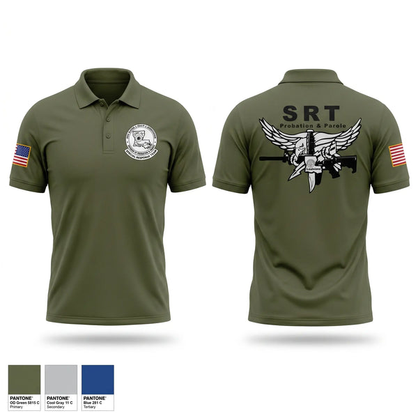 Short Sleeve Performance Polo, Louisiana Probation & Parole SRT, Police, Teamtime, Team time, sublimation, custom sports apparel, team uniforms, spirit wear, spiritwear, sports uniforms, custom shirts, team store, custom team store, fundraiser sports, apparel fundraiser