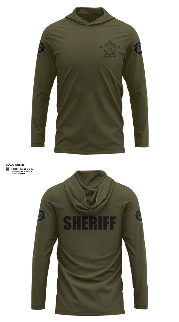 Long Sleeve Performance Shirt with hood, Bartow County Sheriff’s Office, Police, Teamtime, Team time, sublimation, custom sports apparel, team uniforms, spirit wear, spiritwear, sports uniforms, custom shirts, team store, custom team store, fundraiser sports, apparel fundraiser