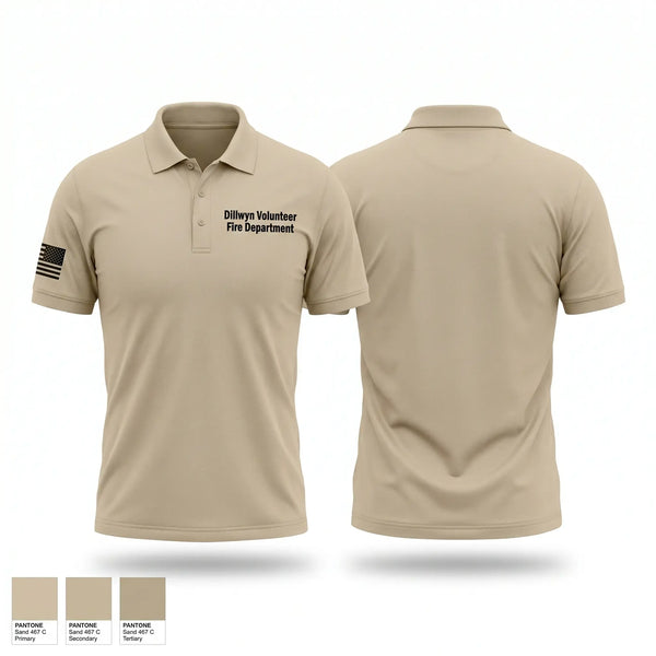 Short Sleeve Performance Polo, Dillwyn Volunteer Fire Department, Fire Department, Teamtime, Team time, sublimation, custom sports apparel, team uniforms, spirit wear, spiritwear, sports uniforms, custom shirts, team store, custom team store, fundraiser sports, apparel fundraiser