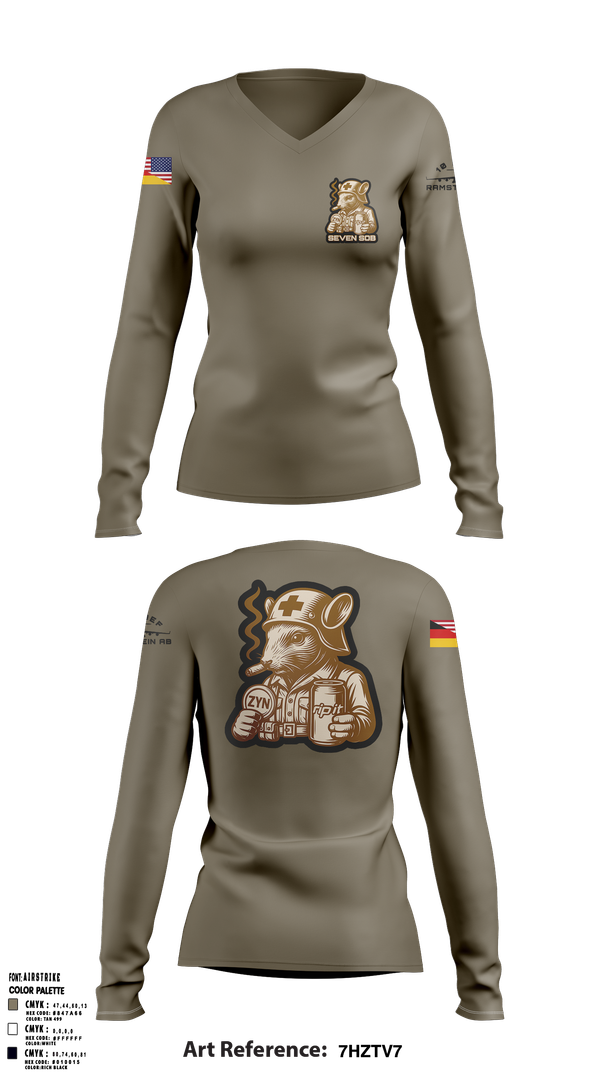 Womens Long Sleeve Vneck Shirt, Bronze Crew, , Teamtime, Team time, sublimation, custom sports apparel, team uniforms, spirit wear, spiritwear, sports uniforms, custom shirts, team store, custom team store, fundraiser sports, apparel fundraiser