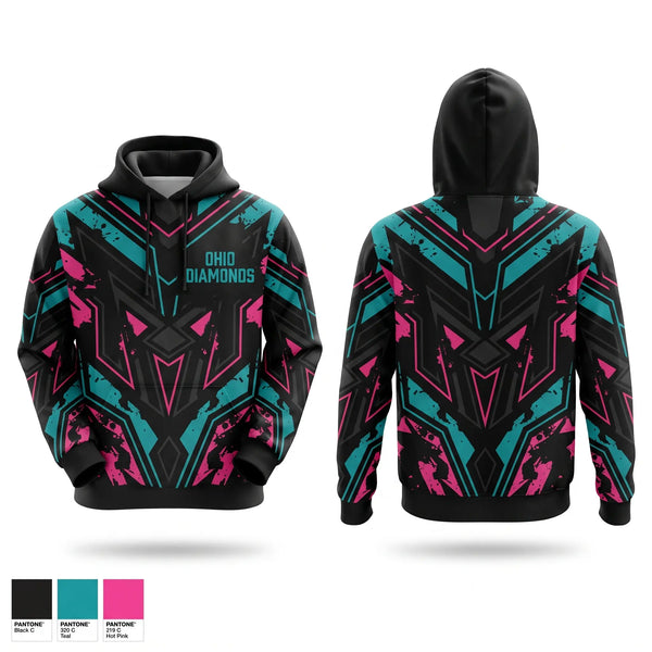 Hoodie, Ohio Diamonds, Softball, Teamtime, Team time, sublimation, custom sports apparel, team uniforms, spirit wear, spiritwear, sports uniforms, custom shirts, team store, custom team store, fundraiser sports, apparel fundraiser