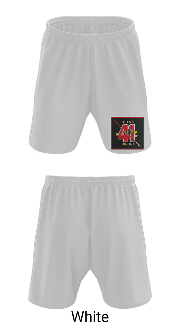 Athletic Shorts With Pockets, Ladder 41, Fire Department, Teamtime, Team time, sublimation, custom sports apparel, team uniforms, spirit wear, spiritwear, sports uniforms, custom shirts, team store, custom team store, fundraiser sports, apparel fundraiser