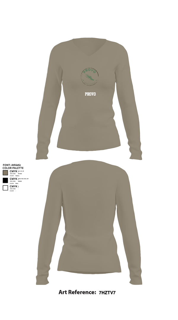 Womens Long Sleeve Vneck Shirt, Provo, Cross Country, Teamtime, Team time, sublimation, custom sports apparel, team uniforms, spirit wear, spiritwear, sports uniforms, custom shirts, team store, custom team store, fundraiser sports, apparel fundraiser