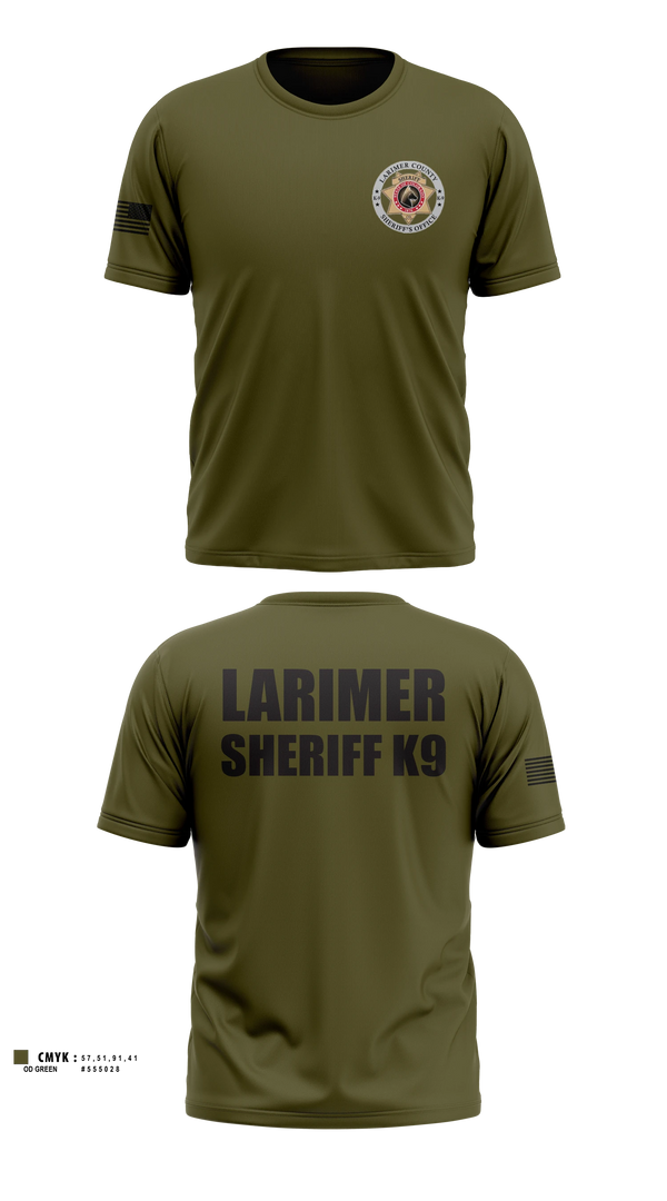 Short Sleeve Performance Shirt, Larimer County Sheriff K9, Police, Teamtime, Team time, sublimation, custom sports apparel, team uniforms, spirit wear, spiritwear, sports uniforms, custom shirts, team store, custom team store, fundraiser sports, apparel fundraiser