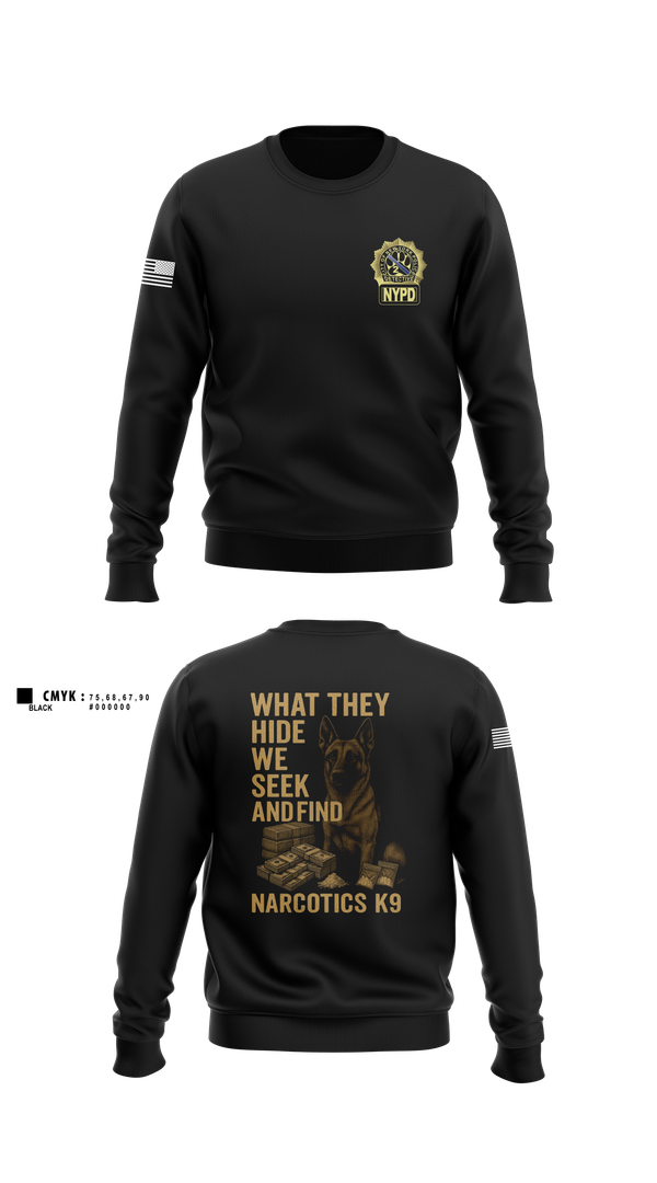 Crew Neck Sweatshirt, Narcotics K9, , Teamtime, Team time, sublimation, custom sports apparel, team uniforms, spirit wear, spiritwear, sports uniforms, custom shirts, team store, custom team store, fundraiser sports, apparel fundraiser