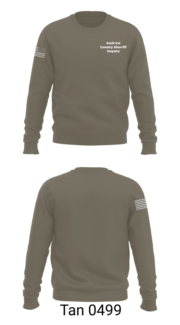 Crew Neck Sweatshirt, Andrew County Sheriff Deputy, Police, Teamtime, Team time, sublimation, custom sports apparel, team uniforms, spirit wear, spiritwear, sports uniforms, custom shirts, team store, custom team store, fundraiser sports, apparel fundraiser