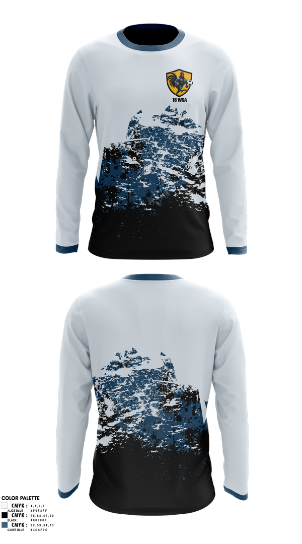 Long Sleeve Performance Shirt, 18 WSA, Men's Soccer, Teamtime, Team time, sublimation, custom sports apparel, team uniforms, spirit wear, spiritwear, sports uniforms, custom shirts, team store, custom team store, fundraiser sports, apparel fundraiser