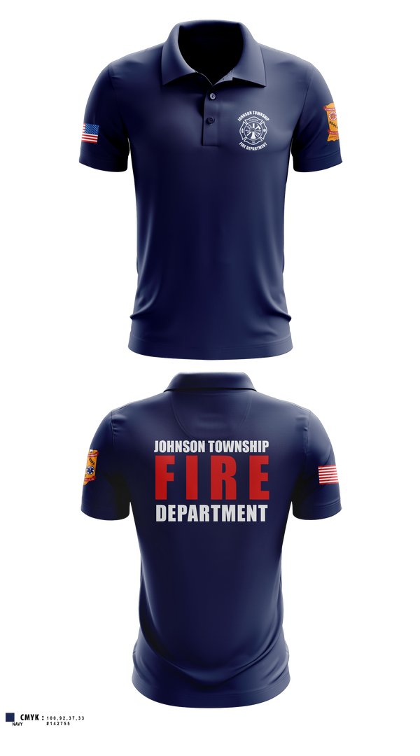 Short Sleeve Performance Polo, Johnson township fire department, Fire Department, Teamtime, Team time, sublimation, custom sports apparel, team uniforms, spirit wear, spiritwear, sports uniforms, custom shirts, team store, custom team store, fundraiser sports, apparel fundraiser