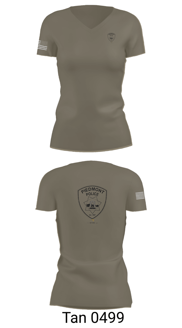 Womens Short Sleeve Vneck Shirt, Piedmont Police, Police, Teamtime, Team time, sublimation, custom sports apparel, team uniforms, spirit wear, spiritwear, sports uniforms, custom shirts, team store, custom team store, fundraiser sports, apparel fundraiser