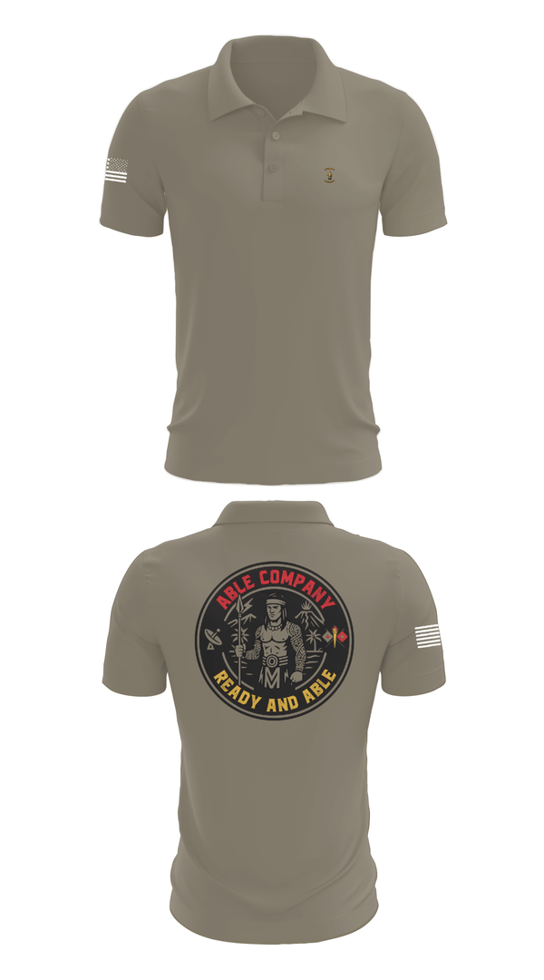 Short Sleeve Performance Polo, 307TH ESB-E, Army, Teamtime, Team time, sublimation, custom sports apparel, team uniforms, spirit wear, spiritwear, sports uniforms, custom shirts, team store, custom team store, fundraiser sports, apparel fundraiser