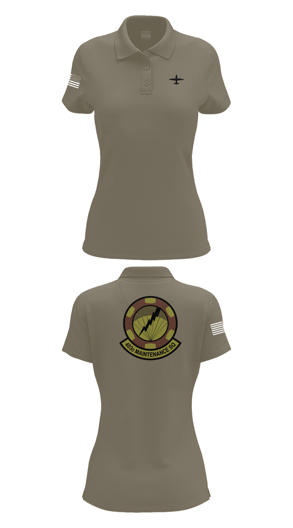 Womens Short Sleeve Performance Polo, 403 Maintenance Sqd, Air Force, Teamtime, Team time, sublimation, custom sports apparel, team uniforms, spirit wear, spiritwear, sports uniforms, custom shirts, team store, custom team store, fundraiser sports, apparel fundraiser
