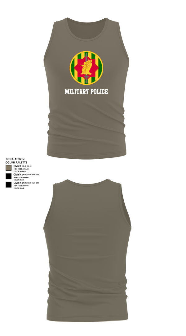 Tank Top, Military Police, Army, Teamtime, Team time, sublimation, custom sports apparel, team uniforms, spirit wear, spiritwear, sports uniforms, custom shirts, team store, custom team store, fundraiser sports, apparel fundraiser