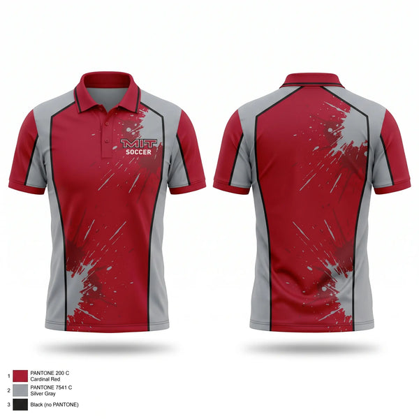 Short Sleeve Performance Polo, Massachusetts Institute of Technology Soccer, Men's Soccer, Teamtime, Team time, sublimation, custom sports apparel, team uniforms, spirit wear, spiritwear, sports uniforms, custom shirts, team store, custom team store, fundraiser sports, apparel fundraiser